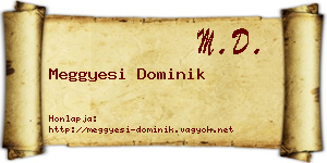 Meggyesi Dominik névjegykártya